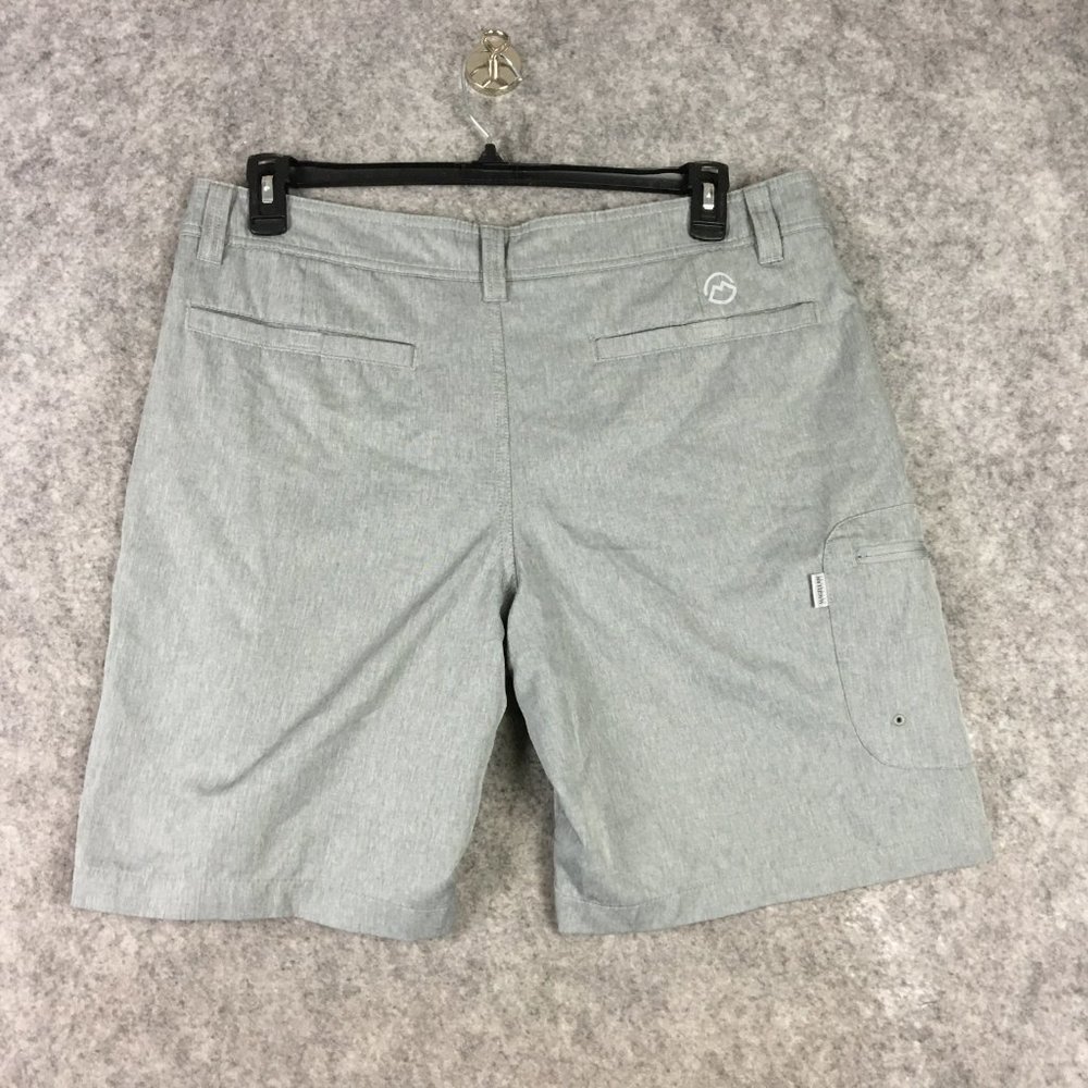 Magellan Shorts 36 Mens Fish Gear Gray Water Repellent Zipper Pocket Lightweight - Picture 10 of 15
